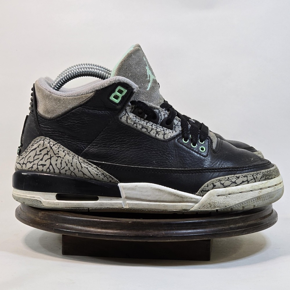 Air Jordan 3 Retro Shoes Youth Size 5.5Y GS Elephant Print DM0967-031